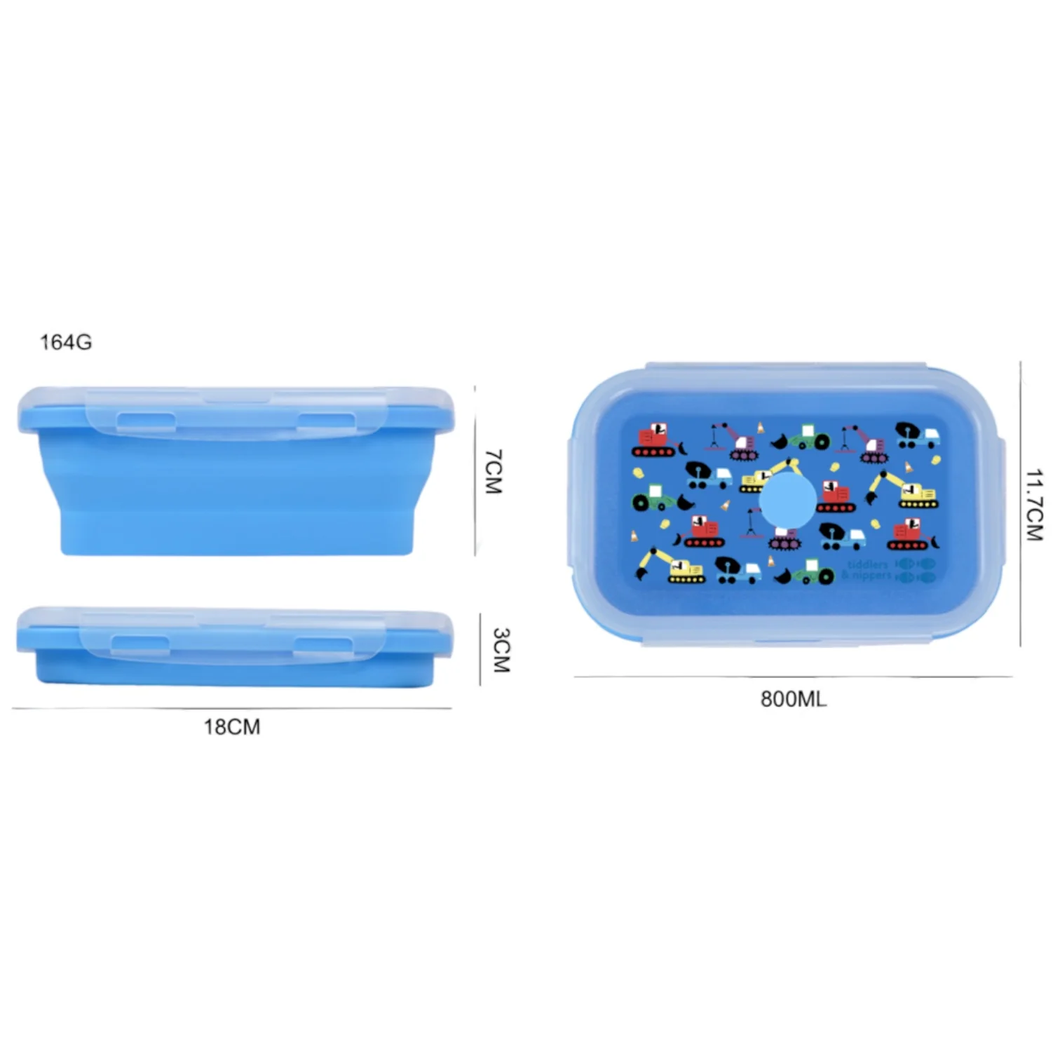 Collapsible Snack Box | Food Grade Silicone & PP | Leak-Proof & BPA-Free | Microwave, Freezer & Dishwasher Safe (Except lid) - Image 6