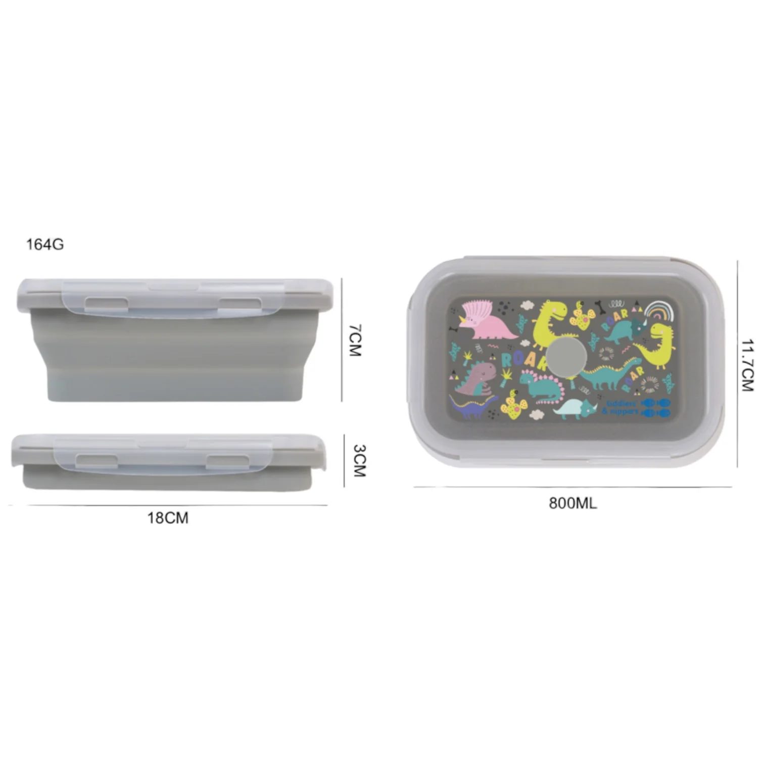 Collapsible Snack Box | Food Grade Silicone & PP | Leak-Proof & BPA-Free | Microwave, Freezer & Dishwasher Safe (Except lid) - Image 8