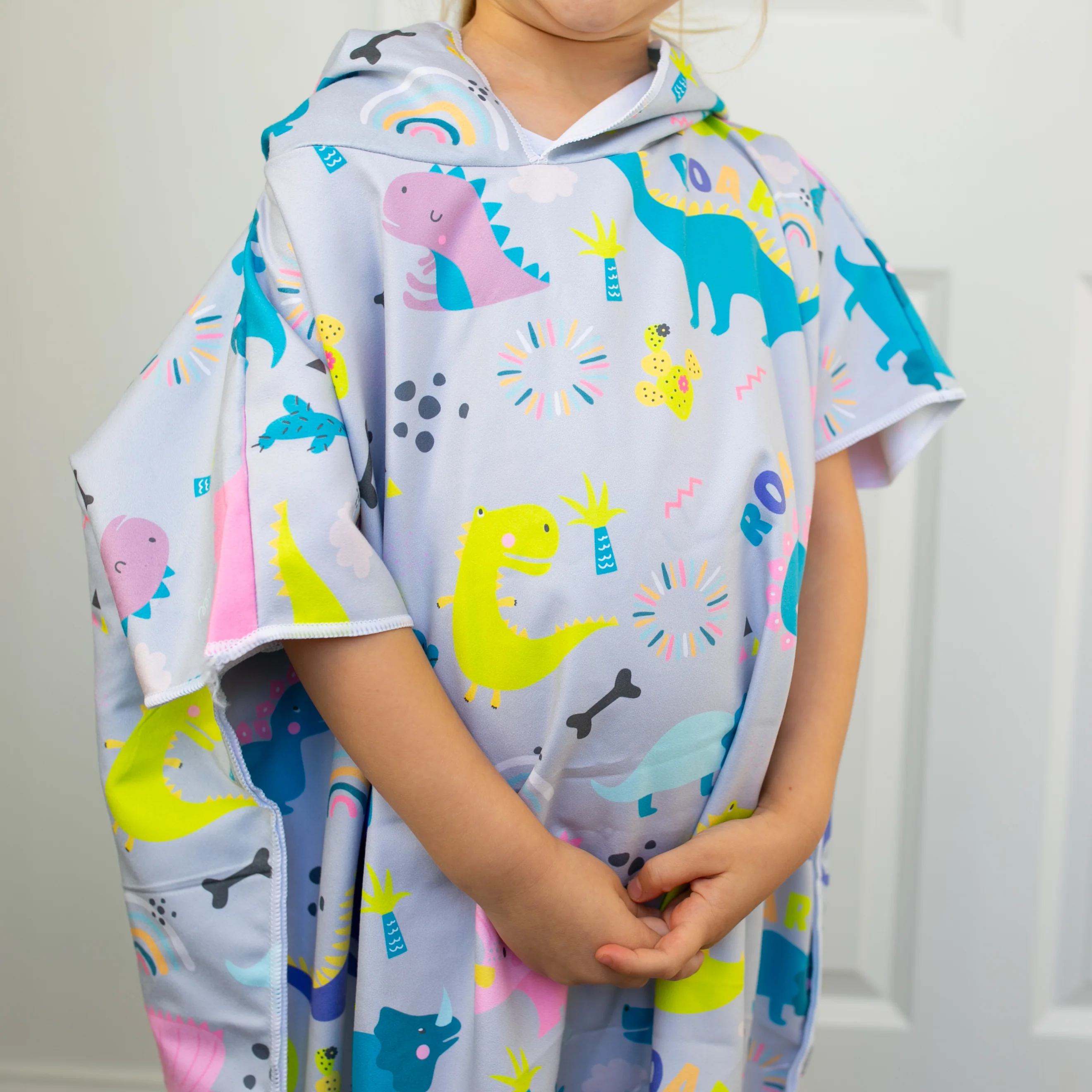 Patterned Kids Hooded Poncho Microfiber Towel 18 Months - 5 yrs / 5 -10 years - Image 10