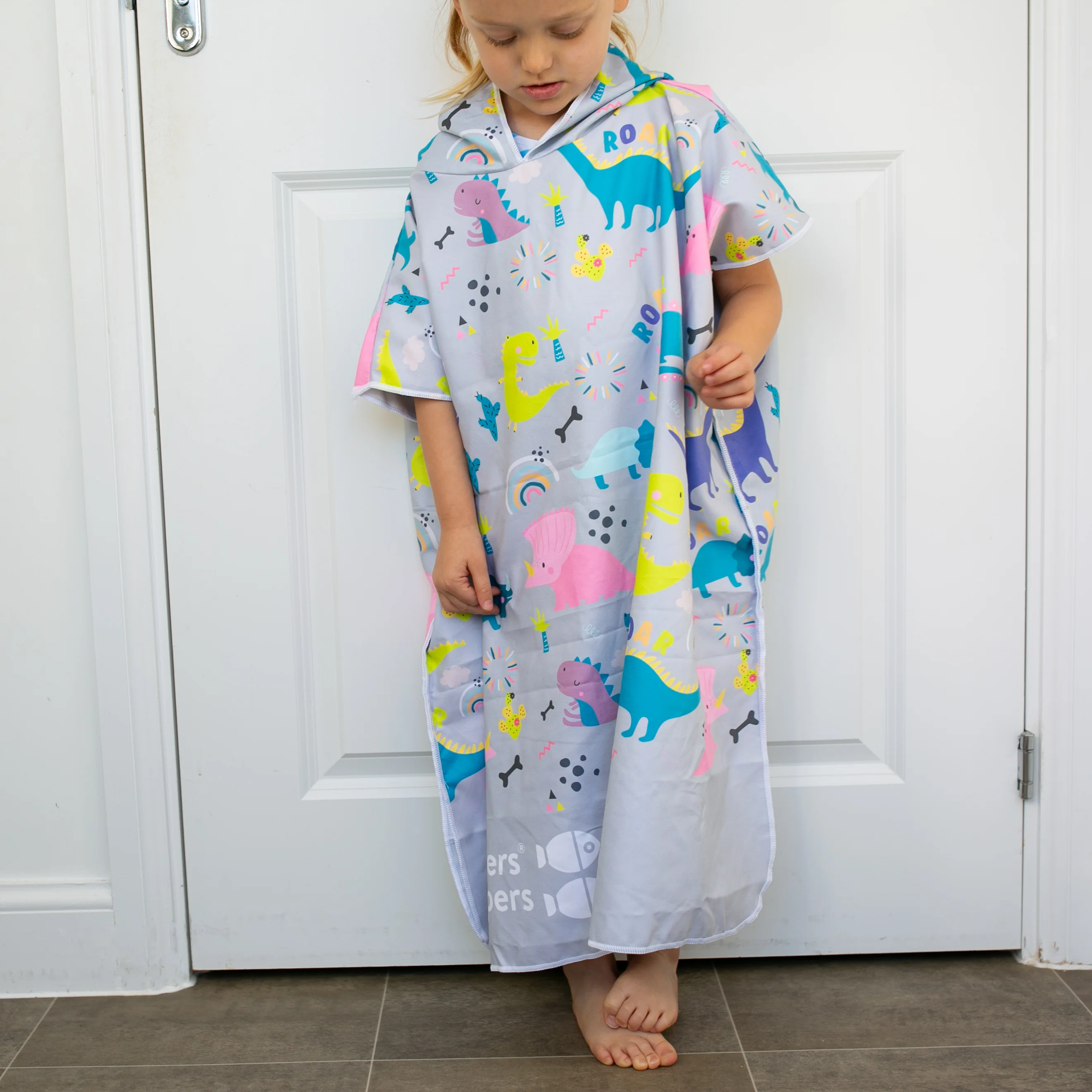 Patterned Kids Hooded Poncho Microfiber Towel 18 Months - 5 yrs / 5 -10 years - Image 3