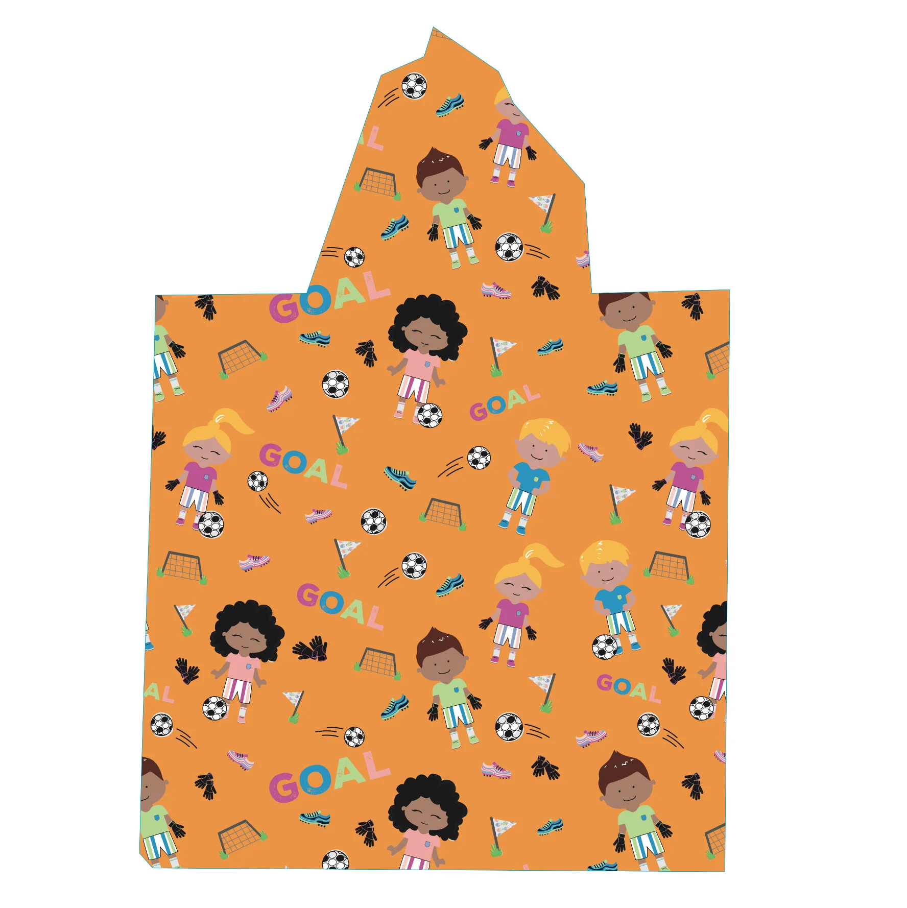 Patterned Kids Hooded Poncho Microfiber Towel 18 Months - 5 yrs / 5 -10 years - Image 44