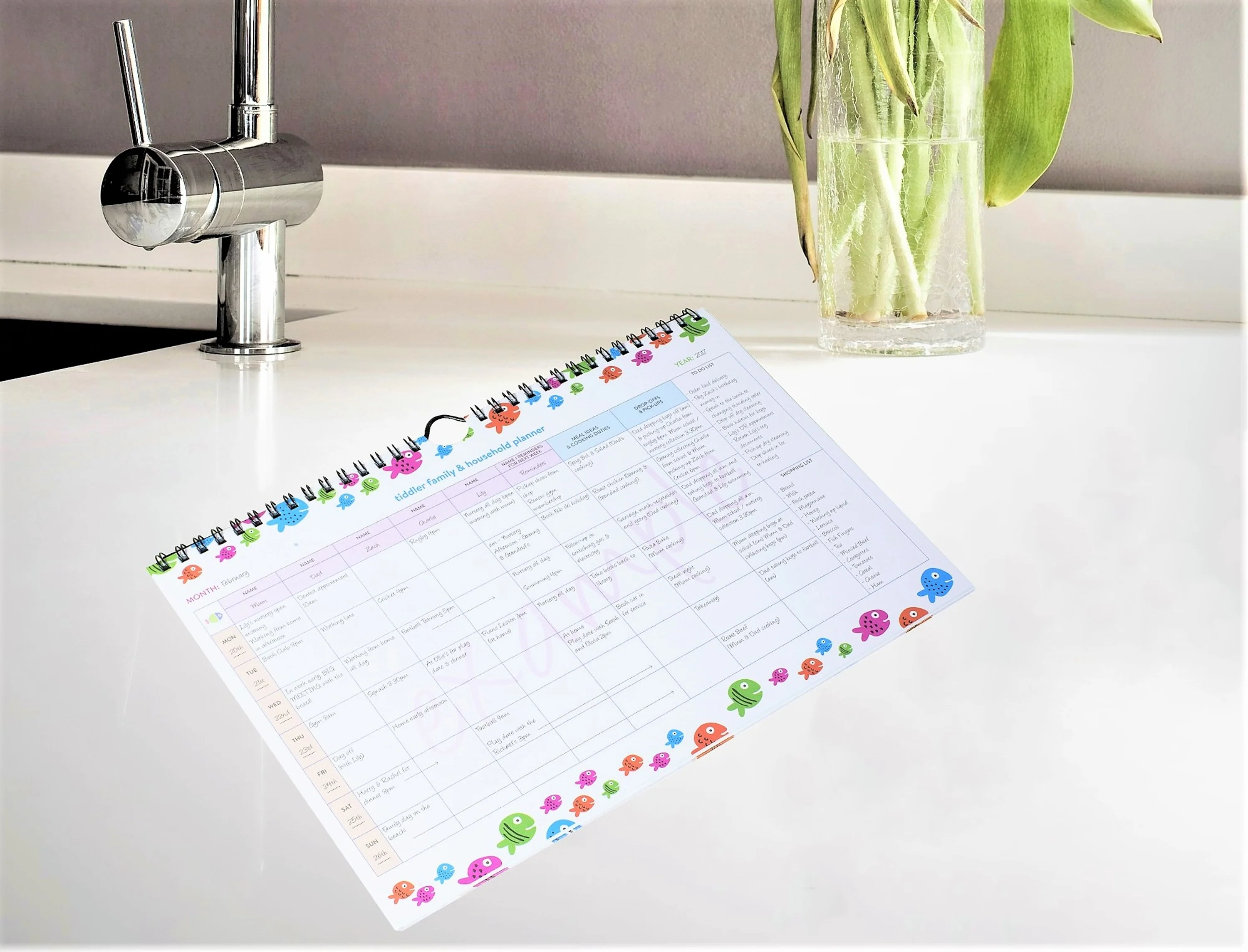 Family Weekly Household A4 Undated Planner Any Year Diary Suitable for any year / 2025 - Image 11