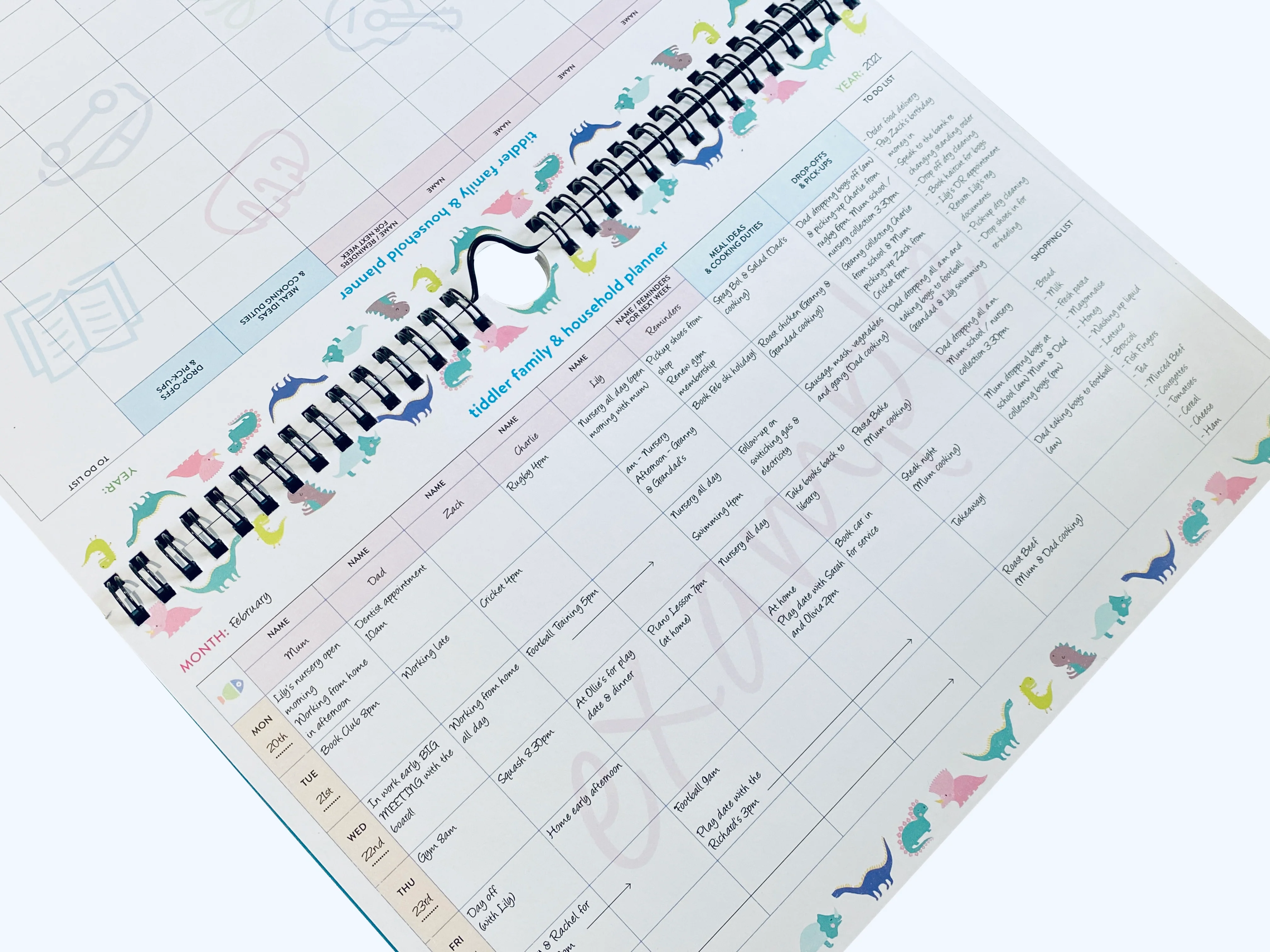 Family Weekly Household A4 Undated Planner Any Year Diary Suitable for any year / 2025 - Image 15
