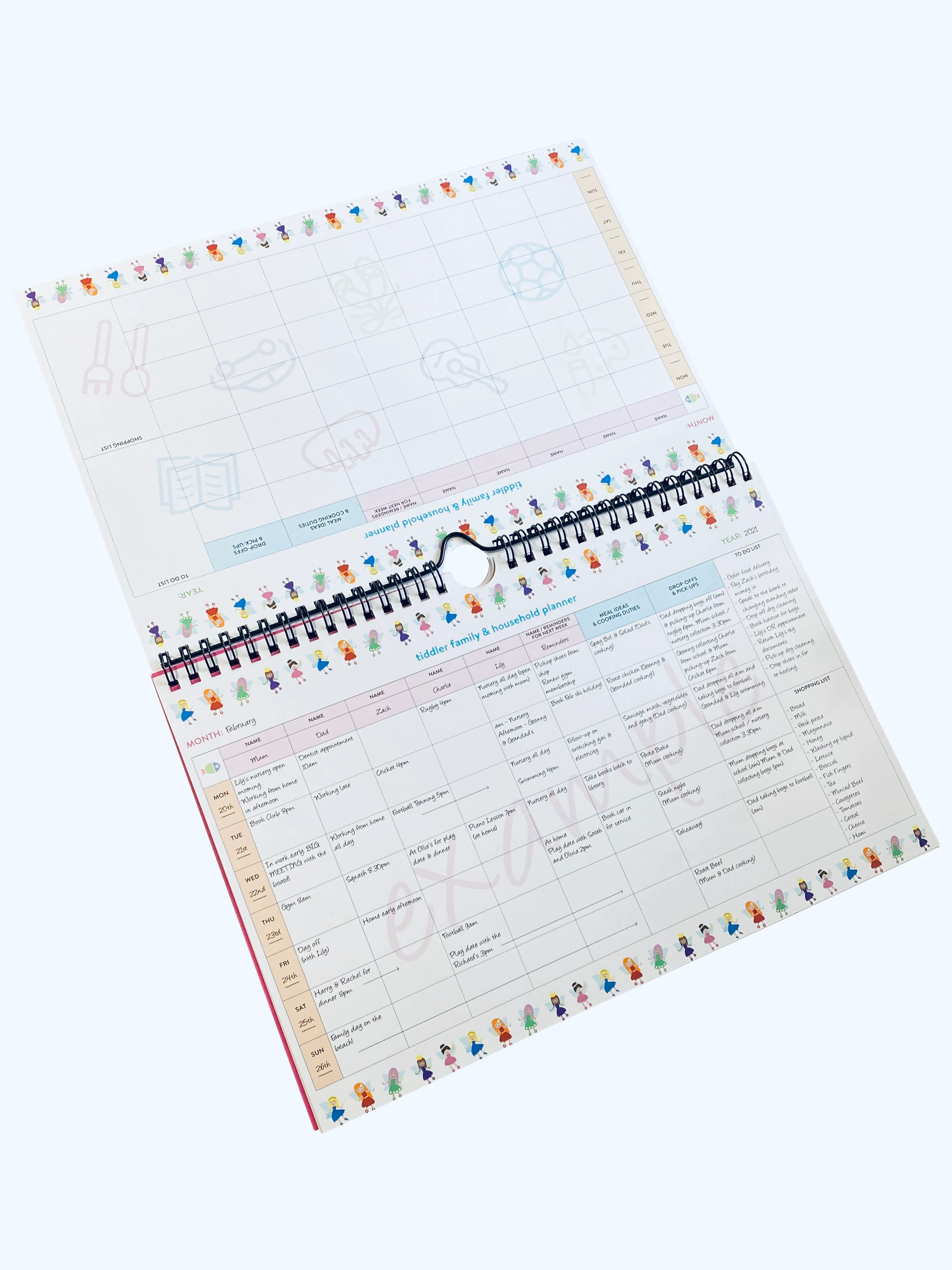 Family Weekly Household A4 Undated Planner Any Year Diary Suitable for any year / 2025 - Image 16