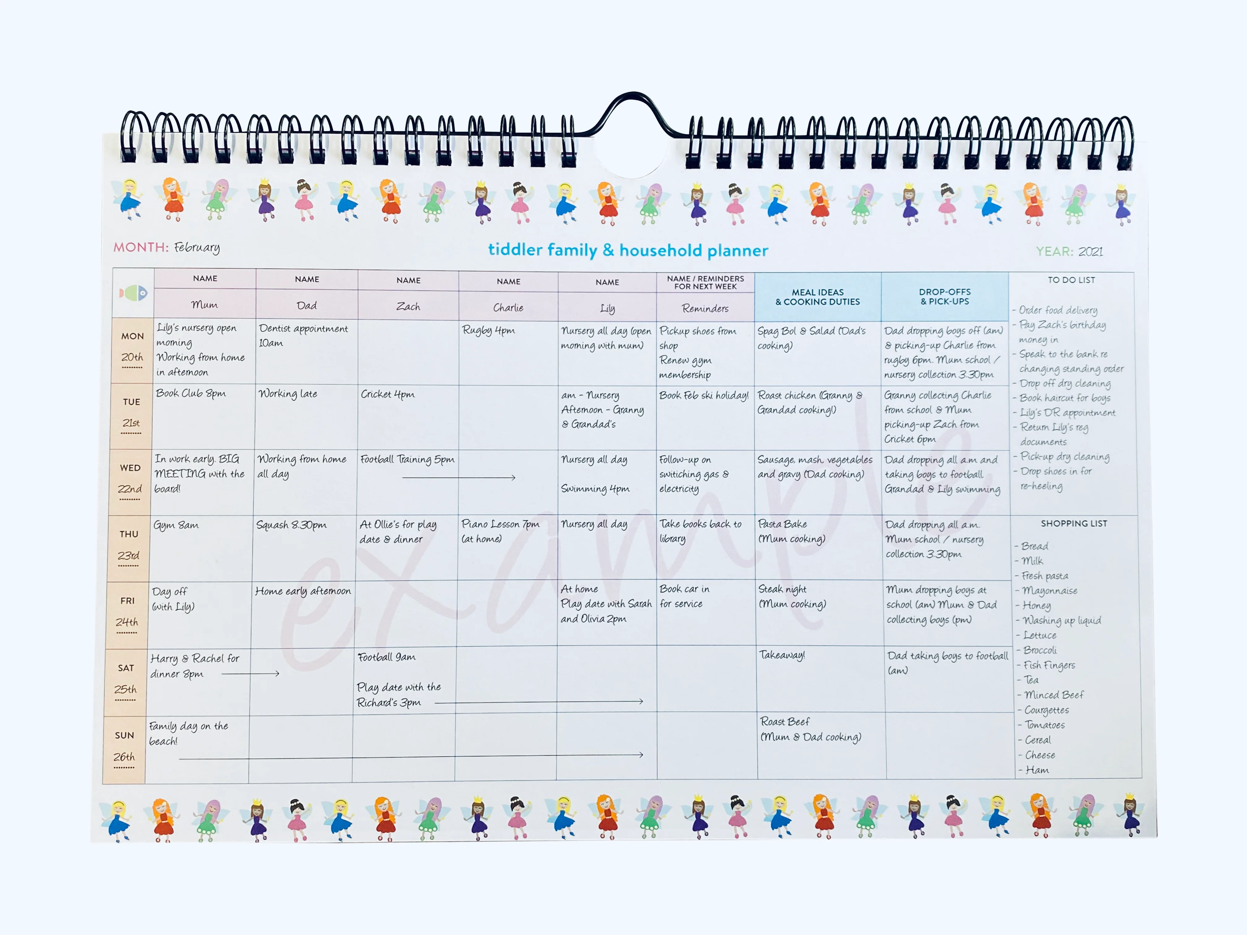 Family Weekly Household A4 Undated Planner Any Year Diary Suitable for any year / 2025 - Image 18