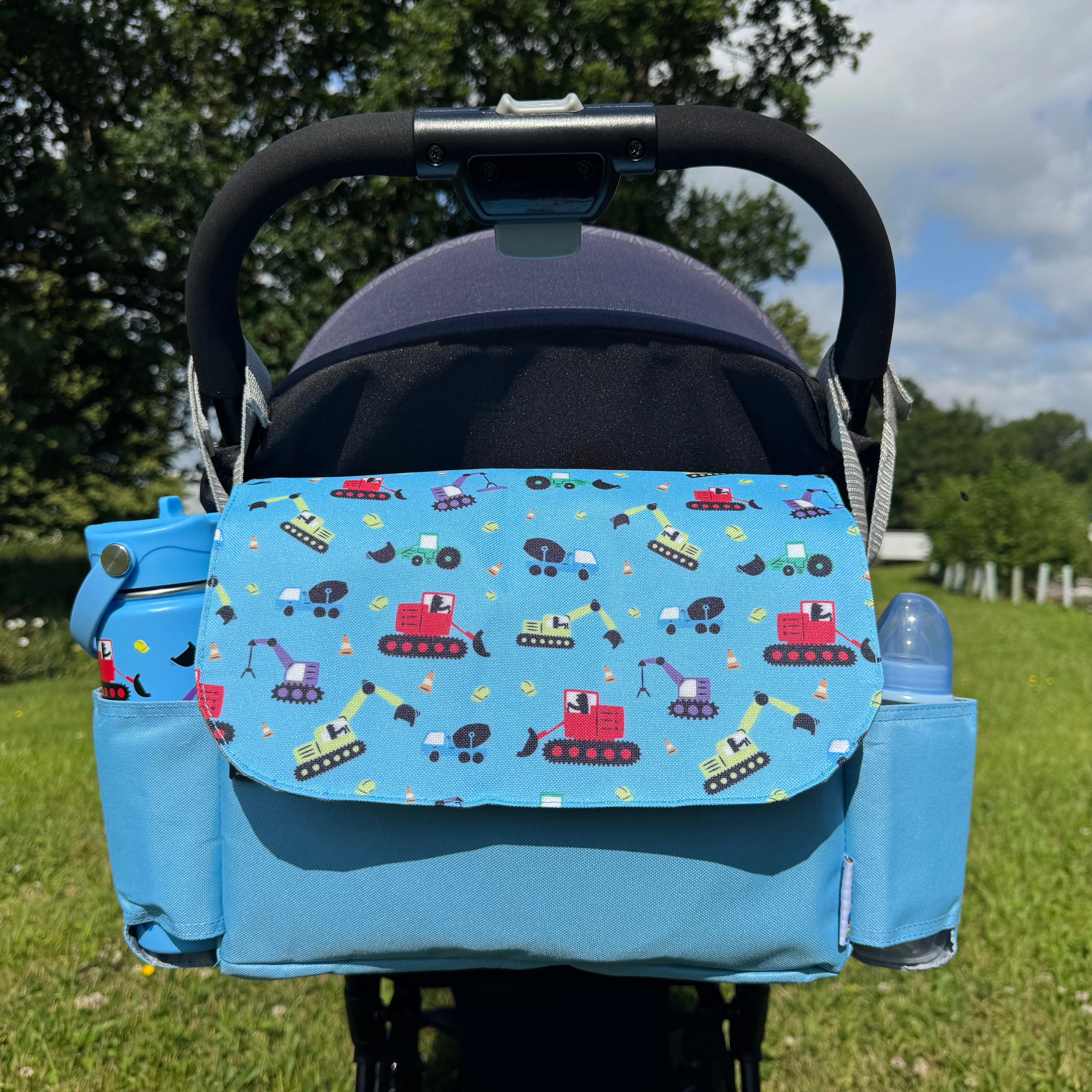 Tiddler Pram / Pushchair Organiser Bag - Large Capacity Universal Stroller / Buggy Bag with 2 Cup Holders - Image 21