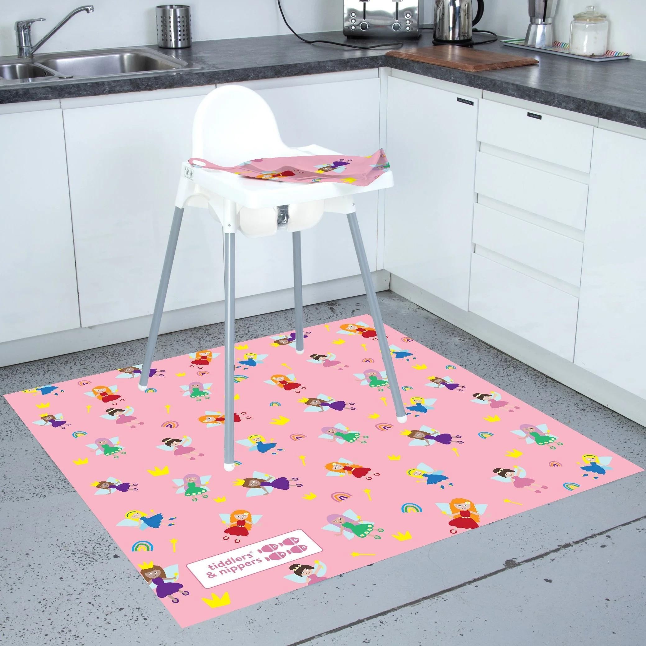 Reusable & Washable Splash Mat For Under High Chair | Large 130cm x 130cm Mats | Anti-Slip & Waterproof - Image 17
