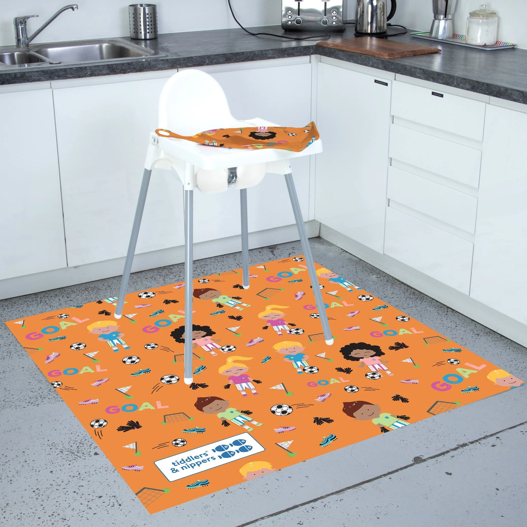 Reusable & Washable Splash Mat For Under High Chair | Large 130cm x 130cm Mats | Anti-Slip & Waterproof - Image 22