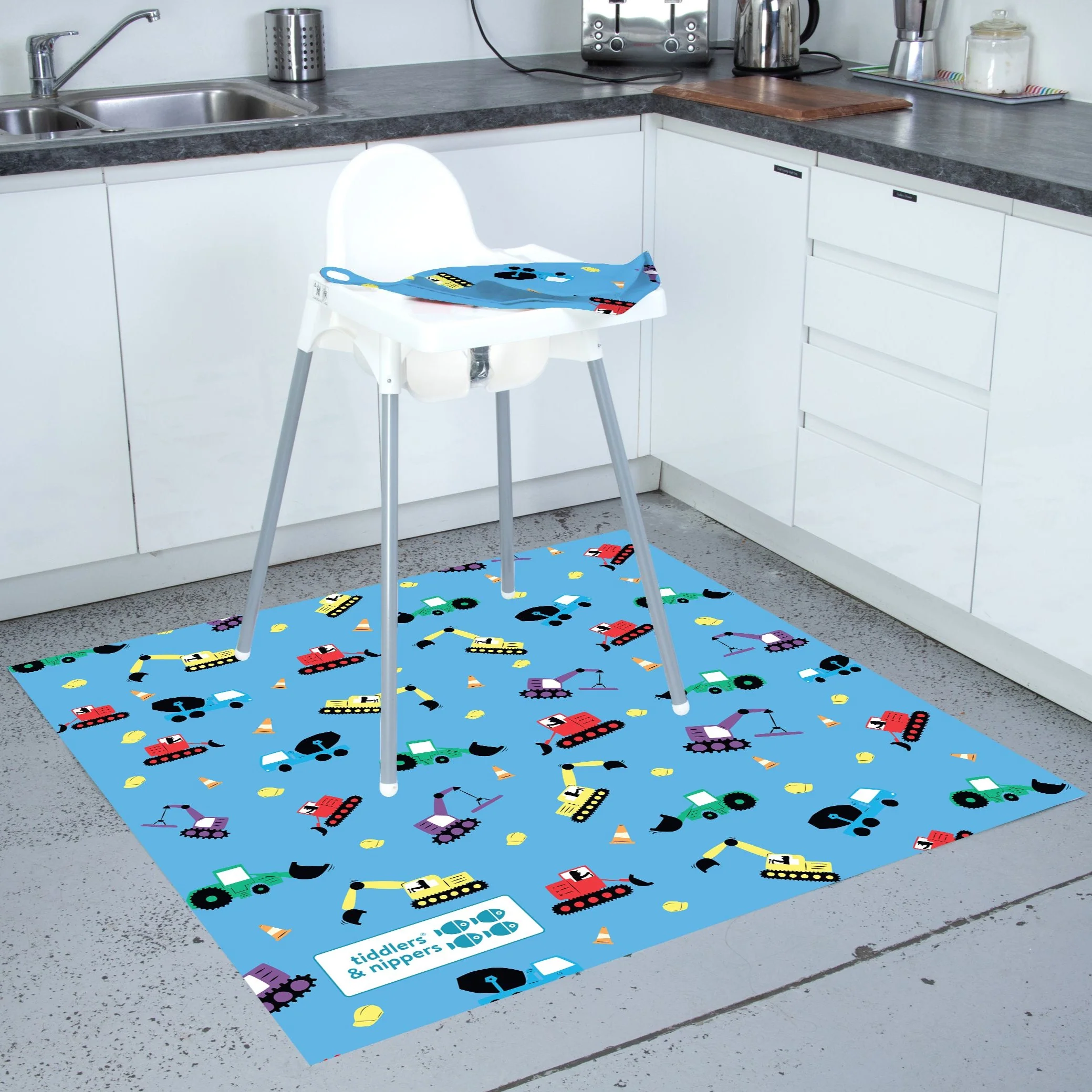 Reusable & Washable Splash Mat For Under High Chair | Large 130cm x 130cm Mats | Anti-Slip & Waterproof - Image 37