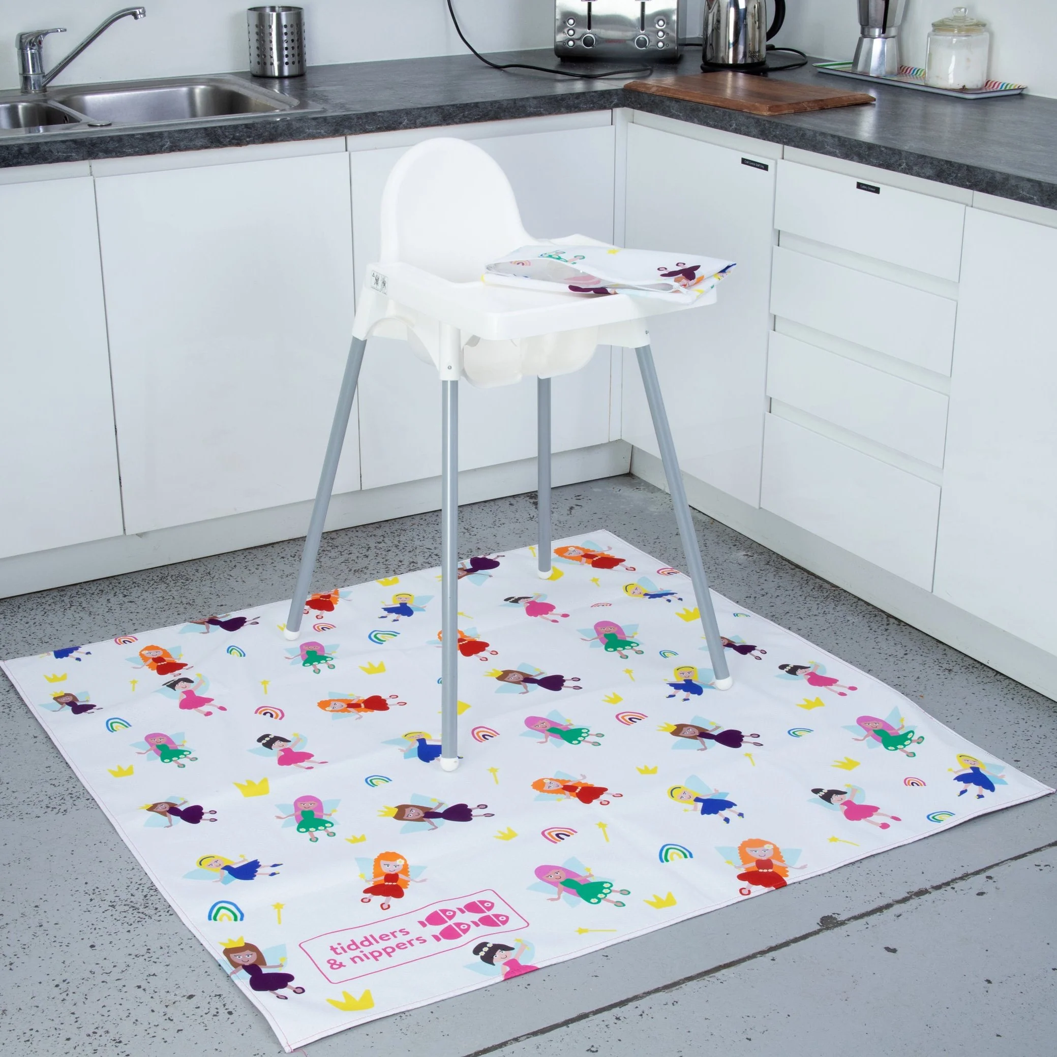 Reusable & Washable Splash Mat For Under High Chair | Large 130cm x 130cm Mats | Anti-Slip & Waterproof - Image 42