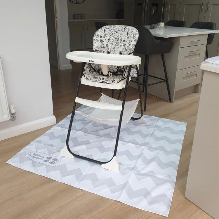 Reusable & Washable Splash Mat For Under High Chair | Large 130cm x 130cm Mats | Anti-Slip & Waterproof - Image 6